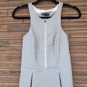 Express White and Black Polka Dot Dress